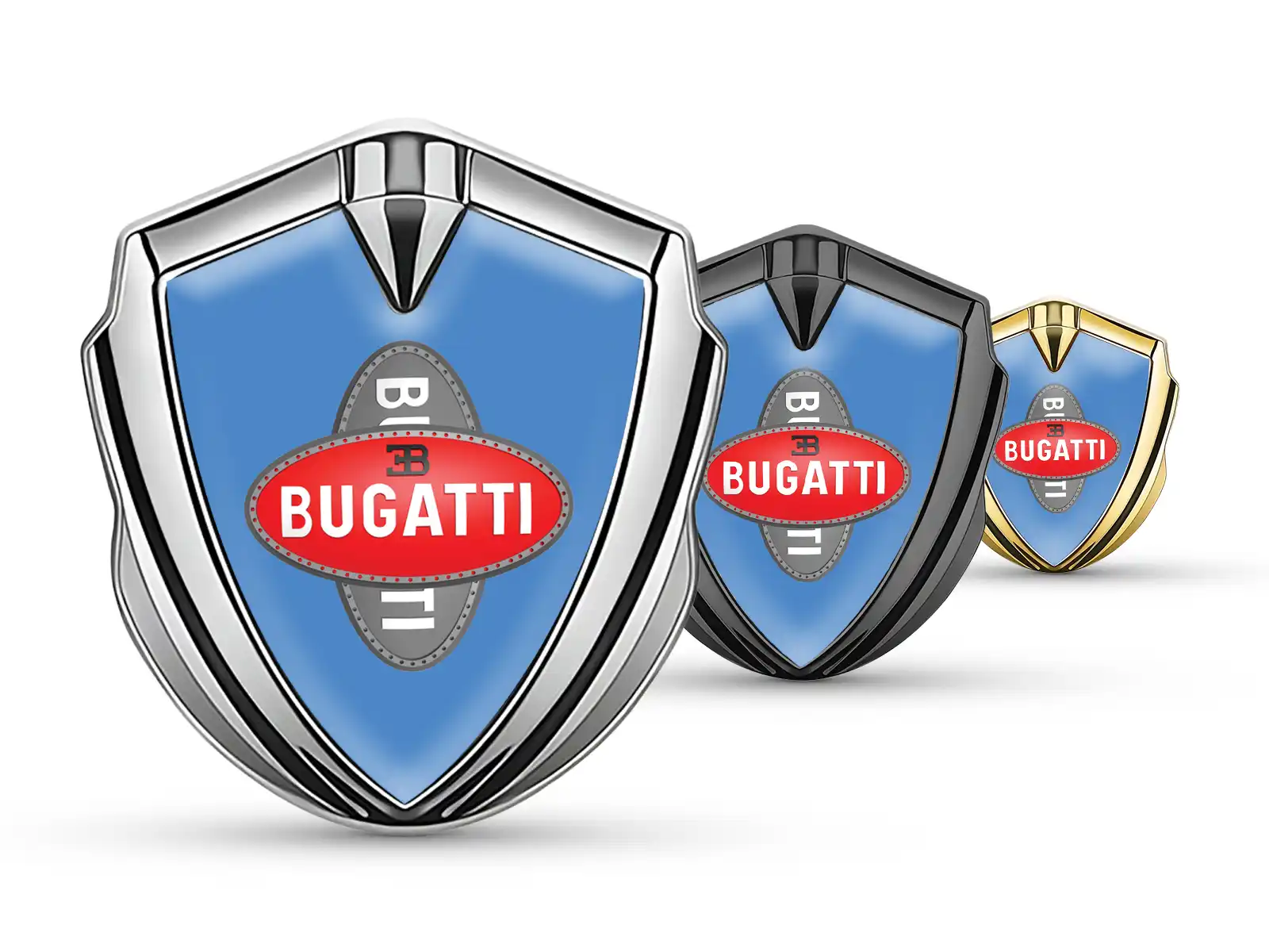 Bugatti 3D Emblem Abzeichen Minimales Design Universell 3D